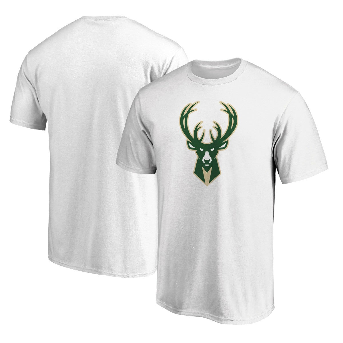 Milwaukee Bucks Primary Team Logo T-Shirt White - Fanatics