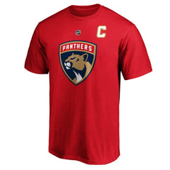 Aleksander Barkov Florida Panthers Fanatics Authentic Stack Player Name & Number T-Shirt - Red | US 3706496