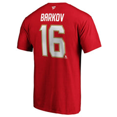 Aleksander Barkov Florida Panthers Fanatics Authentic Stack Player Name & Number T-Shirt - Red | US 3706496