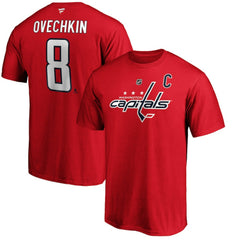 Alexander Ovechkin Washington Capitals Fanatics Authentic Stack Player Name & Number T-Shirt - Red | US 3706500