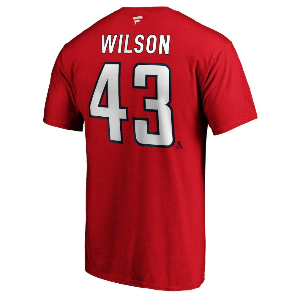 Tom Wilson Washington Capitals Fanatics Authentic Stack Player Name & Number T-Shirt - Red | US 3706504