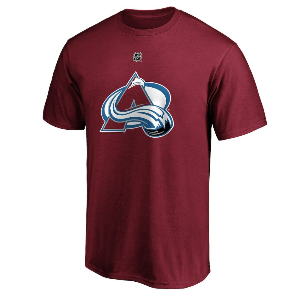 Nathan MacKinnon Colorado Avalanche Fanatics Authentic Stack Player Name & Number T-Shirt - Burgundy | US 3706505