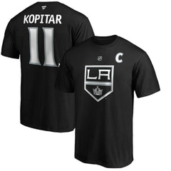 Anze Kopitar Los Angeles Kings Fanatics Authentic Stack Player Name & Number T-Shirt - Black | US 3706519