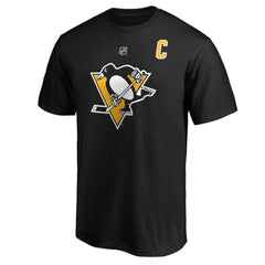 Sidney Crosby Pittsburgh Penguins Fanatics Authentic Stack Player Name & Number T-Shirt - Black | US 3706521