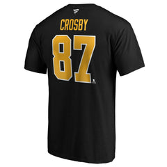 Sidney Crosby Pittsburgh Penguins Fanatics Authentic Stack Player Name & Number T-Shirt - Black | US 3706521