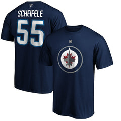 Mark Scheifele Winnipeg Jets Fanatics Authentic Stack Name & Number Team T-Shirt - Navy | US 3706561