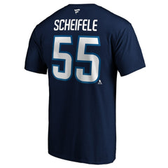 Mark Scheifele Winnipeg Jets Fanatics Authentic Stack Name & Number Team T-Shirt - Navy | US 3706561