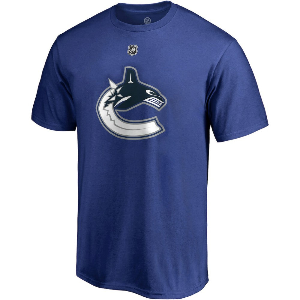 Elias Pettersson Vancouver Canucks Fanatics Authentic Stack Player Name & Number T-Shirt - Blue | US 3706578