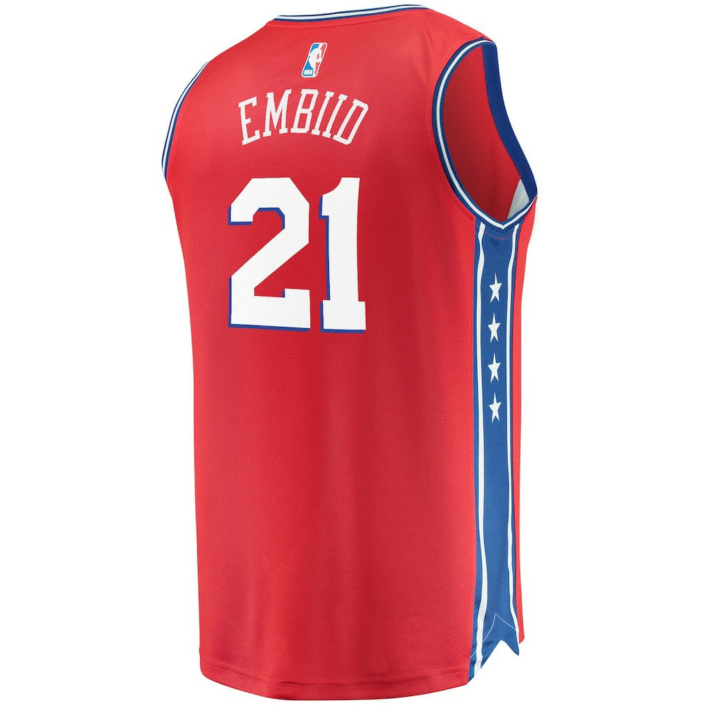 Joel Embiid Philadelphia 76ers Youth 2019/20 Fast Break Replica Player Team Jersey Statement Edition Red - Fanatics