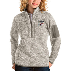 Oklahoma City Thunder Antigua Women's Fortune Quarter-Zip Pullover Jacket Natural outlet