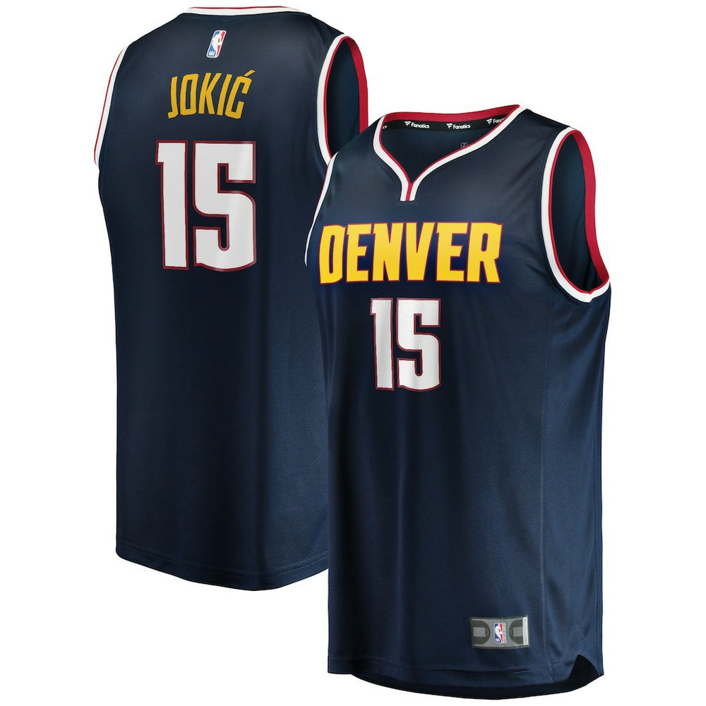 Nikola Jokic Denver Nuggets Fast Break Player Jersey Icon Editi- Navy - Fanatics