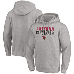 Arizona Cardinals Fade Out Fitted Pullover Hoodie - Heather Gray Hoodies
