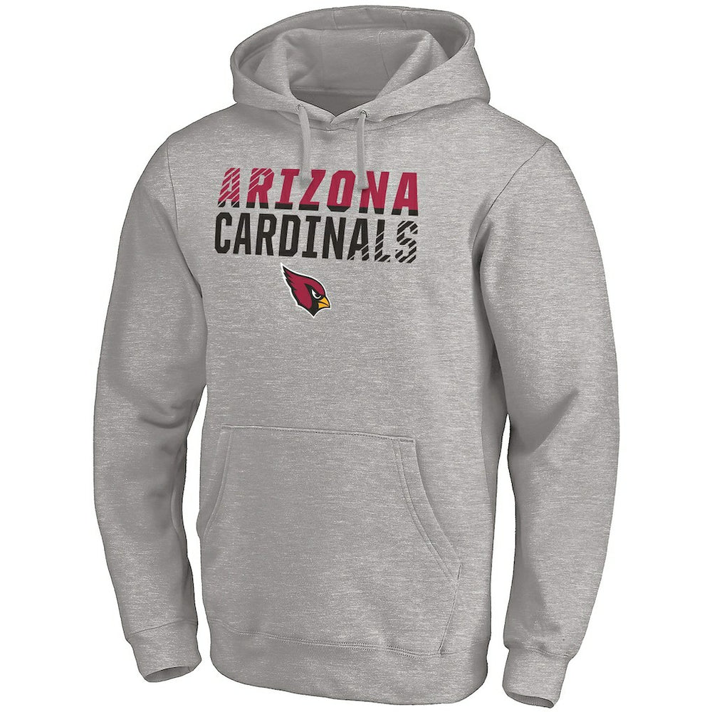 Arizona Cardinals Fade Out Fitted Pullover Hoodie - Heather Gray Hoodies