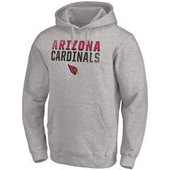 Arizona Cardinals Fade Out Fitted Pullover Hoodie - Heather Gray Hoodies