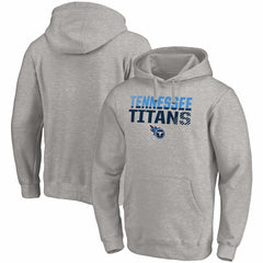 Tennessee Titans Fade Out Fitted Pullover Hoodie - Heather Gray Hoodies