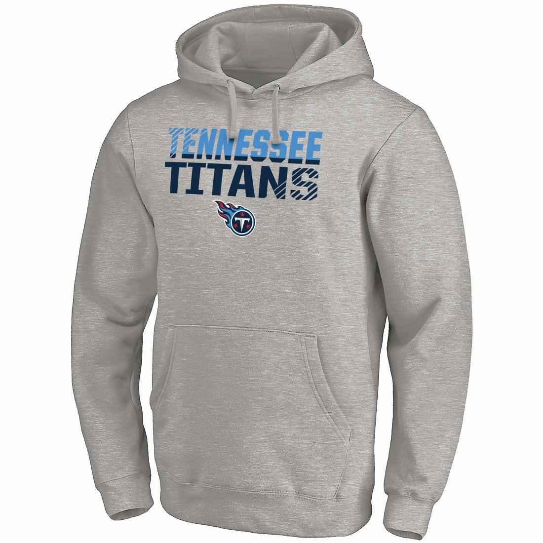 Tennessee Titans Fade Out Fitted Pullover Hoodie - Heather Gray Hoodies