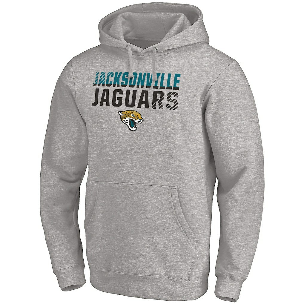Jacksonville Jaguars Fade Out Fitted Pullover Hoodie - Heather Gray Hoodies
