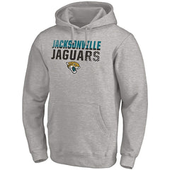 Jacksonville Jaguars Fade Out Fitted Pullover Hoodie - Heather Gray Hoodies