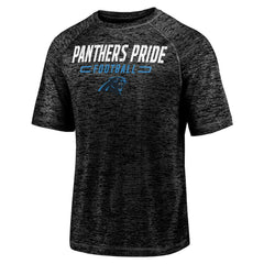 Carolina Panthers Nickname Wordmark Raglan Space Dye T-Shirt - Black T-shirts