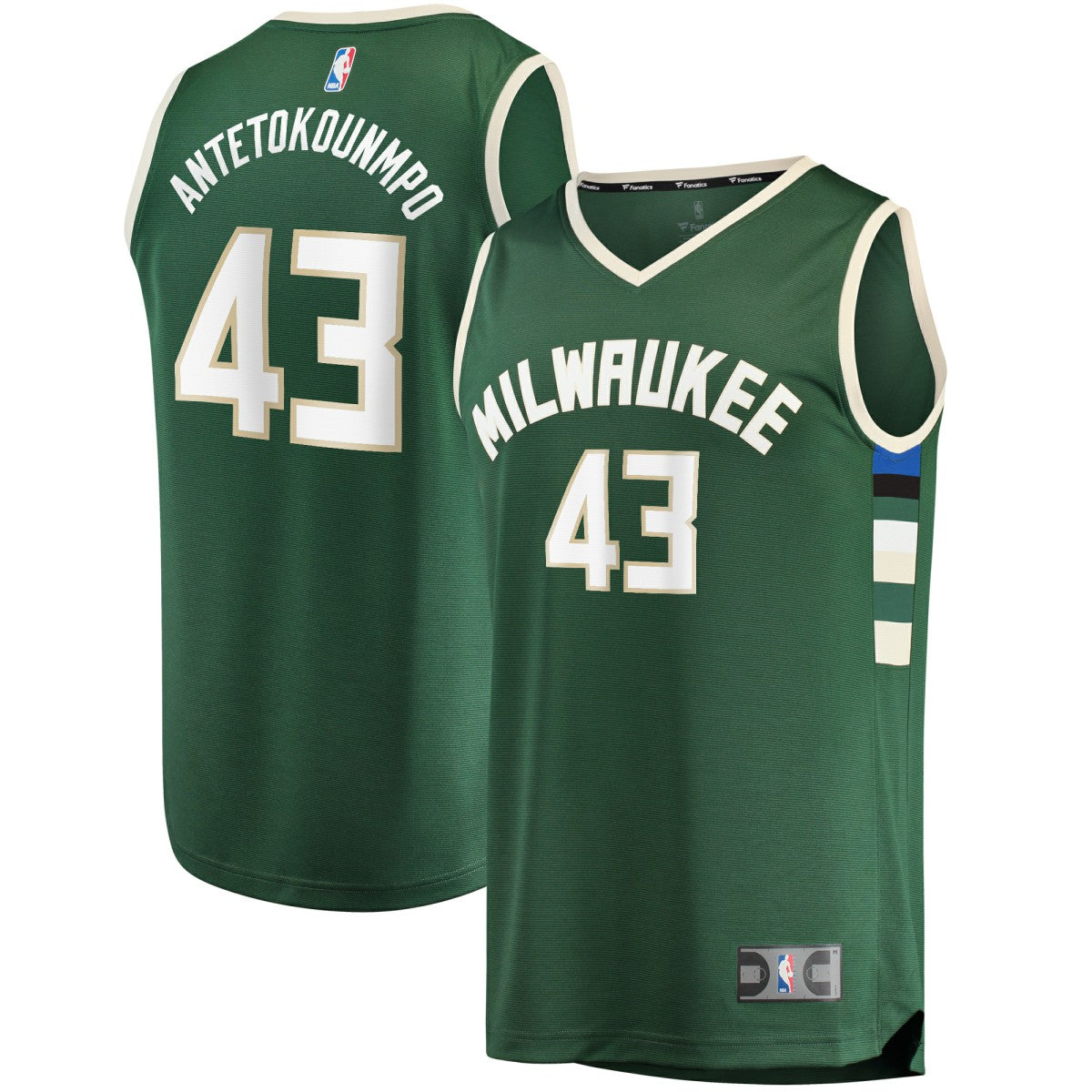 Thanasis Antetokounmpo Milwaukee Bucks Fast Break Replica Player Jersey Icon Edition Hunter Green - Fanatics