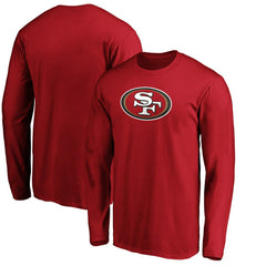 San Francisco 49ers Team Lockup Long Sleeve T-Shirt - Scarlet T-shirts