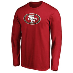 San Francisco 49ers Team Lockup Long Sleeve T-Shirt - Scarlet T-shirts