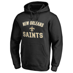 New Orleans Saints Victory Arch Team Fitted Pullover Hoodie - Black Hoodies