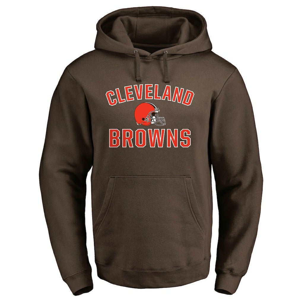 Cleveland Browns Victory Arch Team Fitted Pullover Hoodie - Brown Hoodies