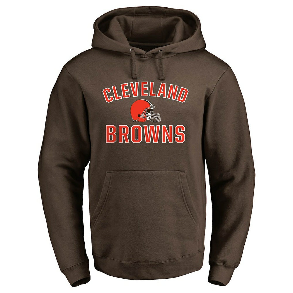Cleveland Browns Victory Arch Team Fitted Pullover Hoodie - Brown Hoodies
