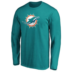 Miami Dolphins Primary Logo Long Sleeve T-Shirt - Aqua T-shirts