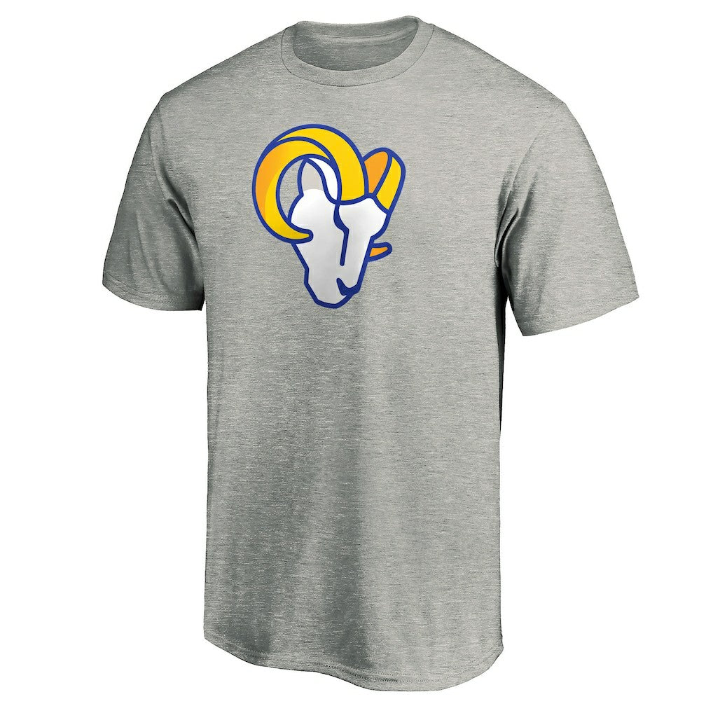 Los Angeles Rams Primary Logo T-Shirt - Heather Gray T-shirts
