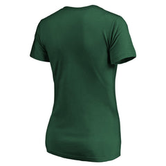 Green Bay Packers Women's Team Iconic Script State V-Neck T-Shirt - Green T-shirts
