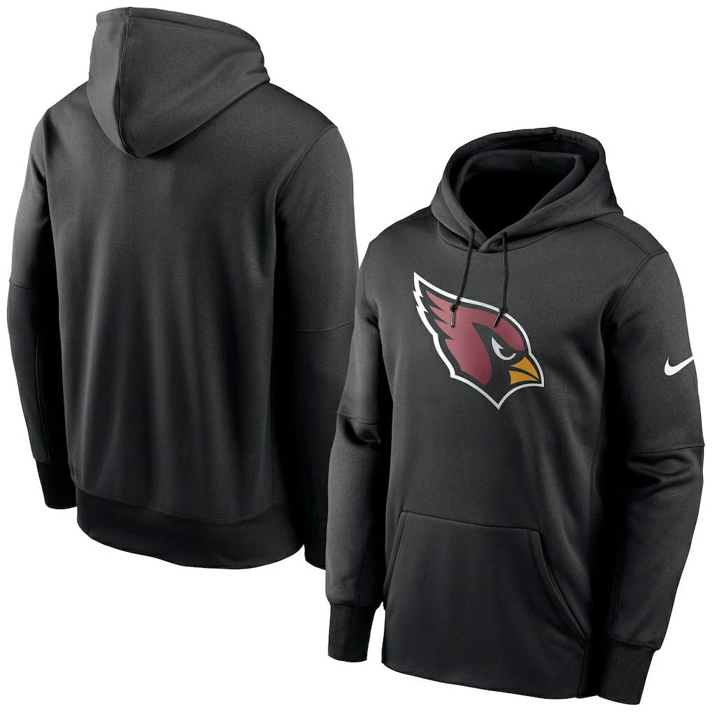 Arizona Cardinals Fan Gear Primary Logo Therma Performance Pullover Hoodie - Black Hoodies