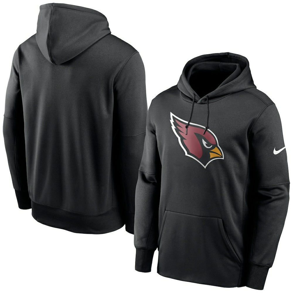 Arizona Cardinals Fan Gear Primary Logo Therma Performance Pullover Hoodie - Black Hoodies
