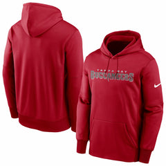 Tampa Bay Buccaneers Fan Gear Wordmark Performance Pullover Hoodie - Red Hoodies