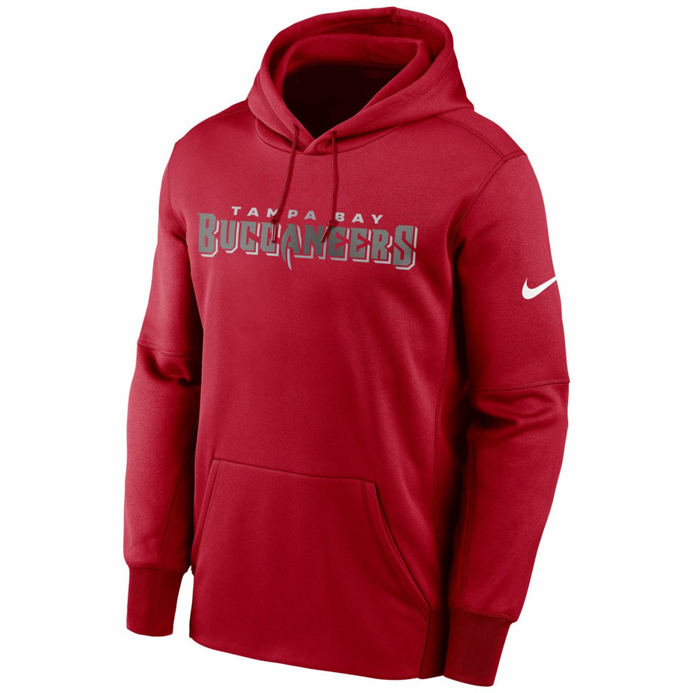 Tampa Bay Buccaneers Fan Gear Wordmark Performance Pullover Hoodie - Red Hoodies