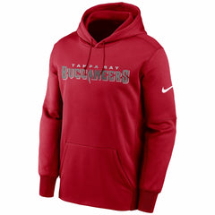 Tampa Bay Buccaneers Fan Gear Wordmark Performance Pullover Hoodie - Red Hoodies