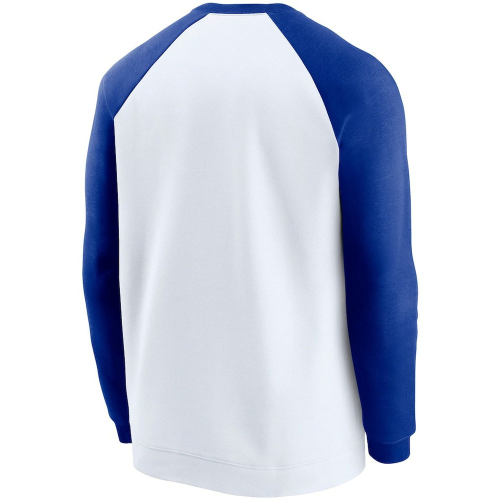 Dallas Cowboys Fan Gear Throwback Go Helmet Sweatshirt - White/Royal Sweatshirts