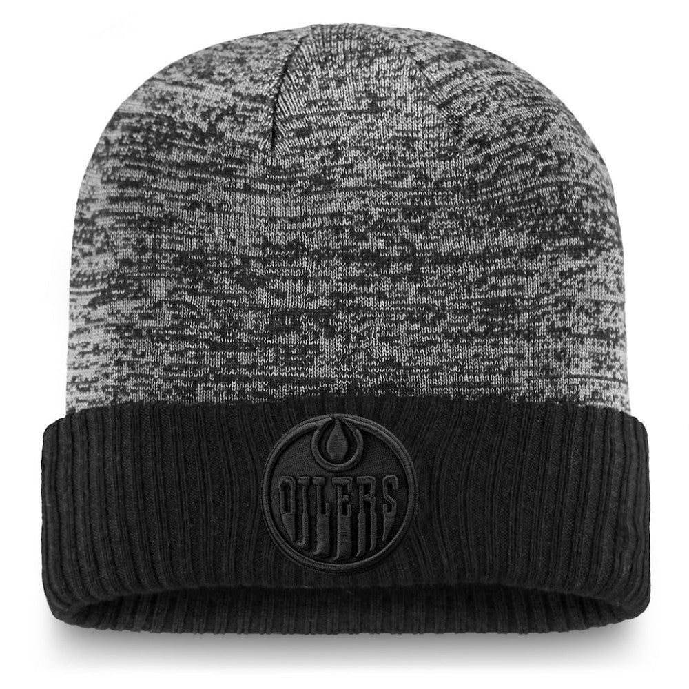 Edmonton Oilers Fanatics Authentic Pro Travel & Training Cuffed Knit Hat - Black | US 3738284