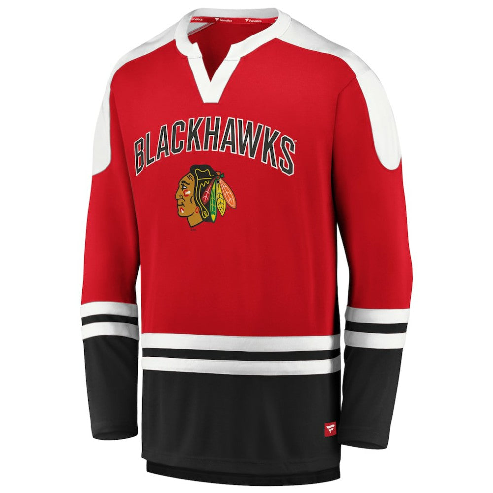 Chicago Blackhawks Fanatics Iconic Slapshot Long Sleeve T-Shirt - Red/Black | US 3745627