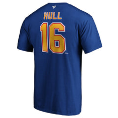 Brett Hull St. Louis Blues Fanatics Authentic Stack Retired Player Name & Number T-Shirt - Blue | US 3749075