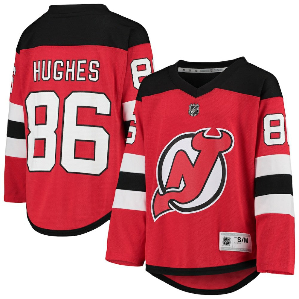 Jack Hughes New Jersey Devils Youth Home Player Replica Jersey - Red | US 3749461