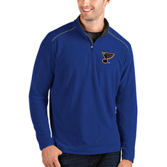 St. Louis Blues Antigua Glacier Quarter-Zip Pullover Jacket - Blue | US 3749760