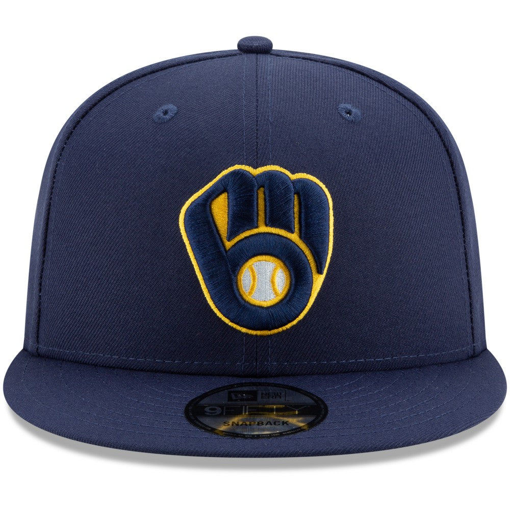Milwaukee Brewers New Era Team Color 9FIFTY Adjustable Hat - Navy Hats