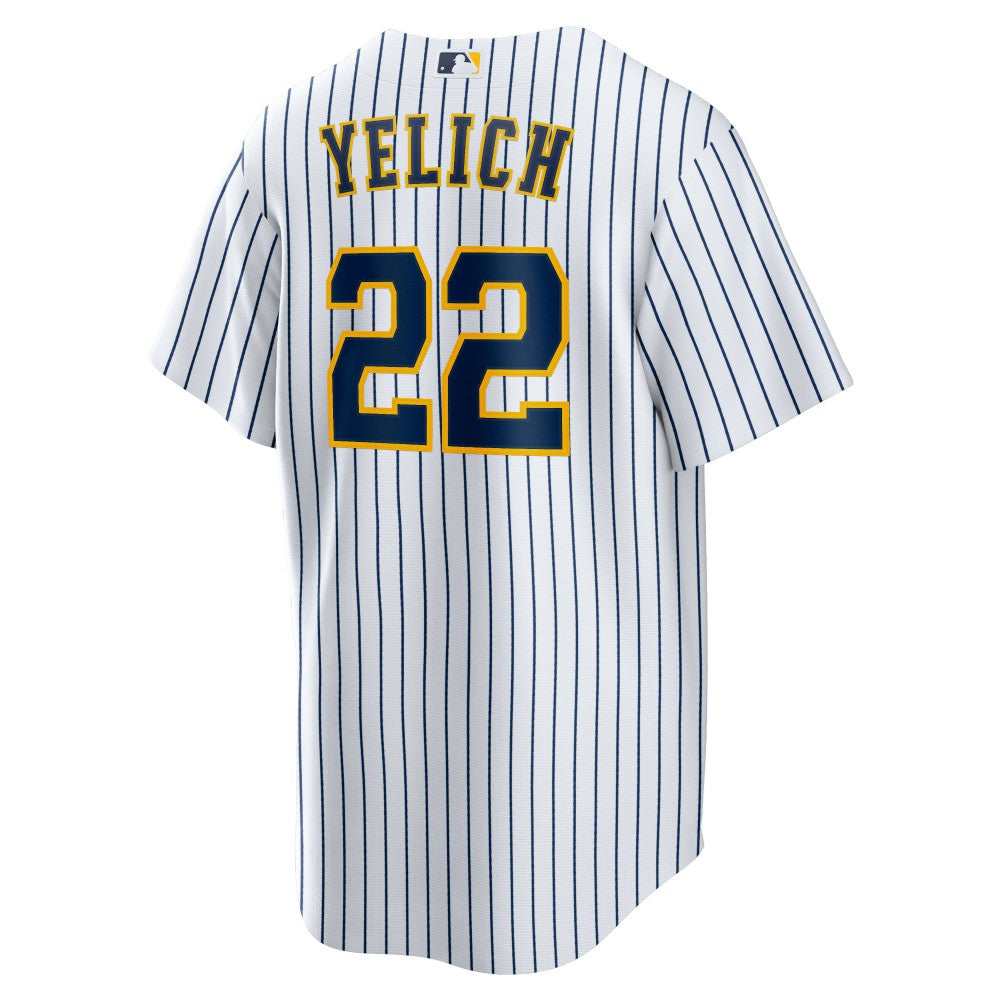 Christian Yelich Milwaukee Brewers Nike Alternate Replica Player Jersey - White Jerseys