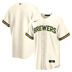 Milwaukee Brewers Nike Home Replica Team Jersey - Cream Jerseys