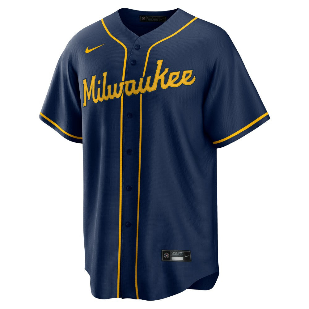 Milwaukee Brewers Nike Alternate Replica Team Jersey - Navy Jerseys