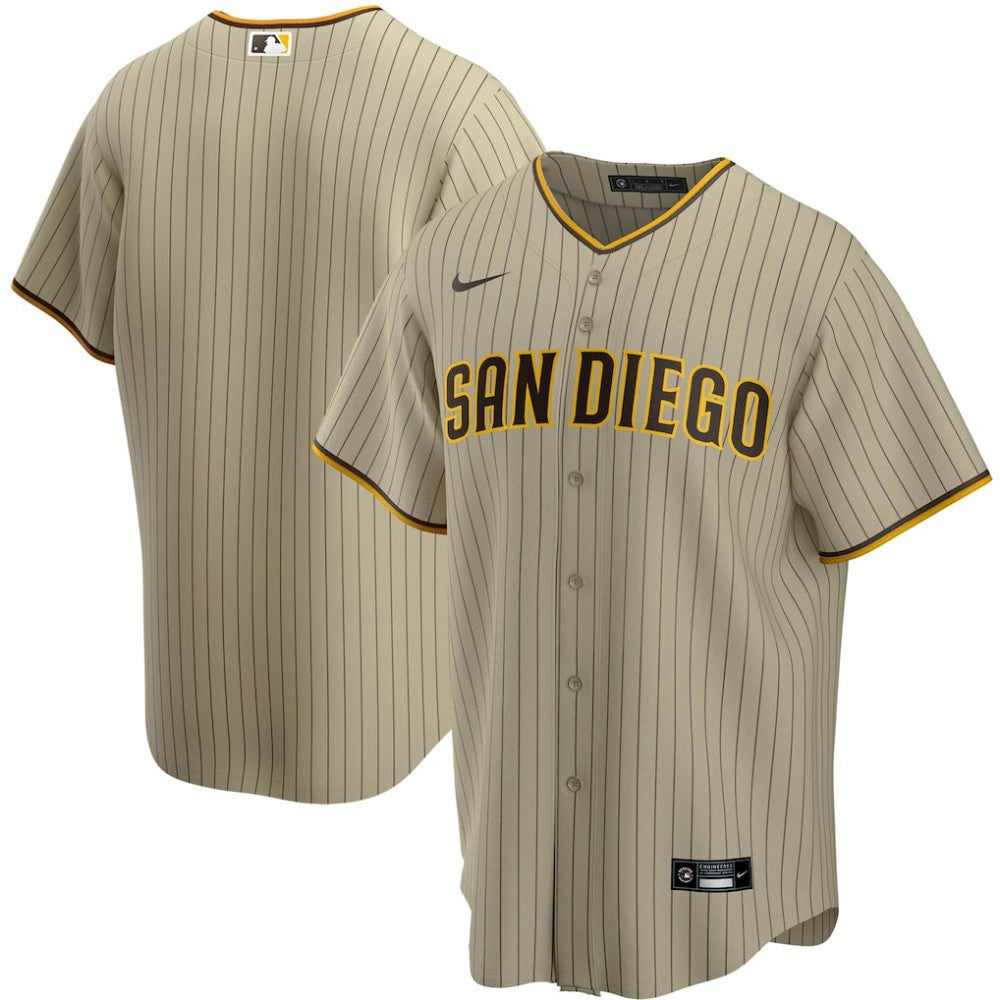 San Diego Padres Nike Alternate Replica Team Jersey - Tan Jerseys