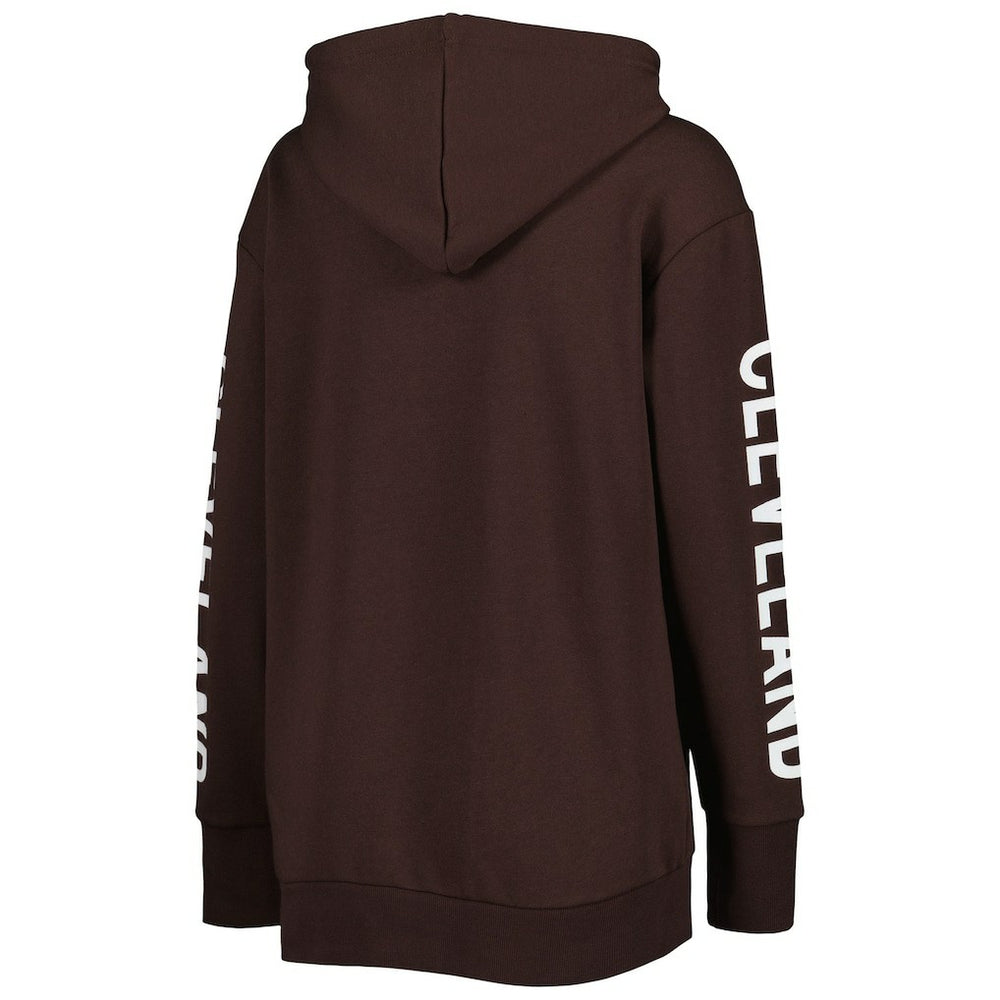 Cleveland Browns G-III 4Her by Carl Banks Women's Extra Point Pullover Hoodie - Brown Hoodies