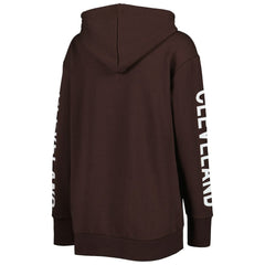 Cleveland Browns G-III 4Her by Carl Banks Women's Extra Point Pullover Hoodie - Brown Hoodies